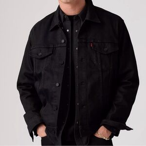 Levi’s Trucker Black Denim Stretch Standard Fit Jacket